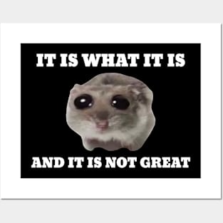 It Is What It Is And It Is Not Great Hamster Meme Posters and Art